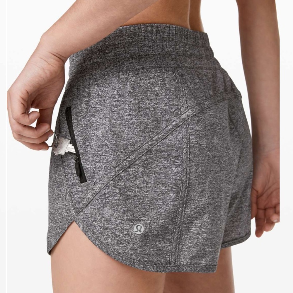 Lululemon Tracker Short 4" Heather Lux Multi Heathered Black